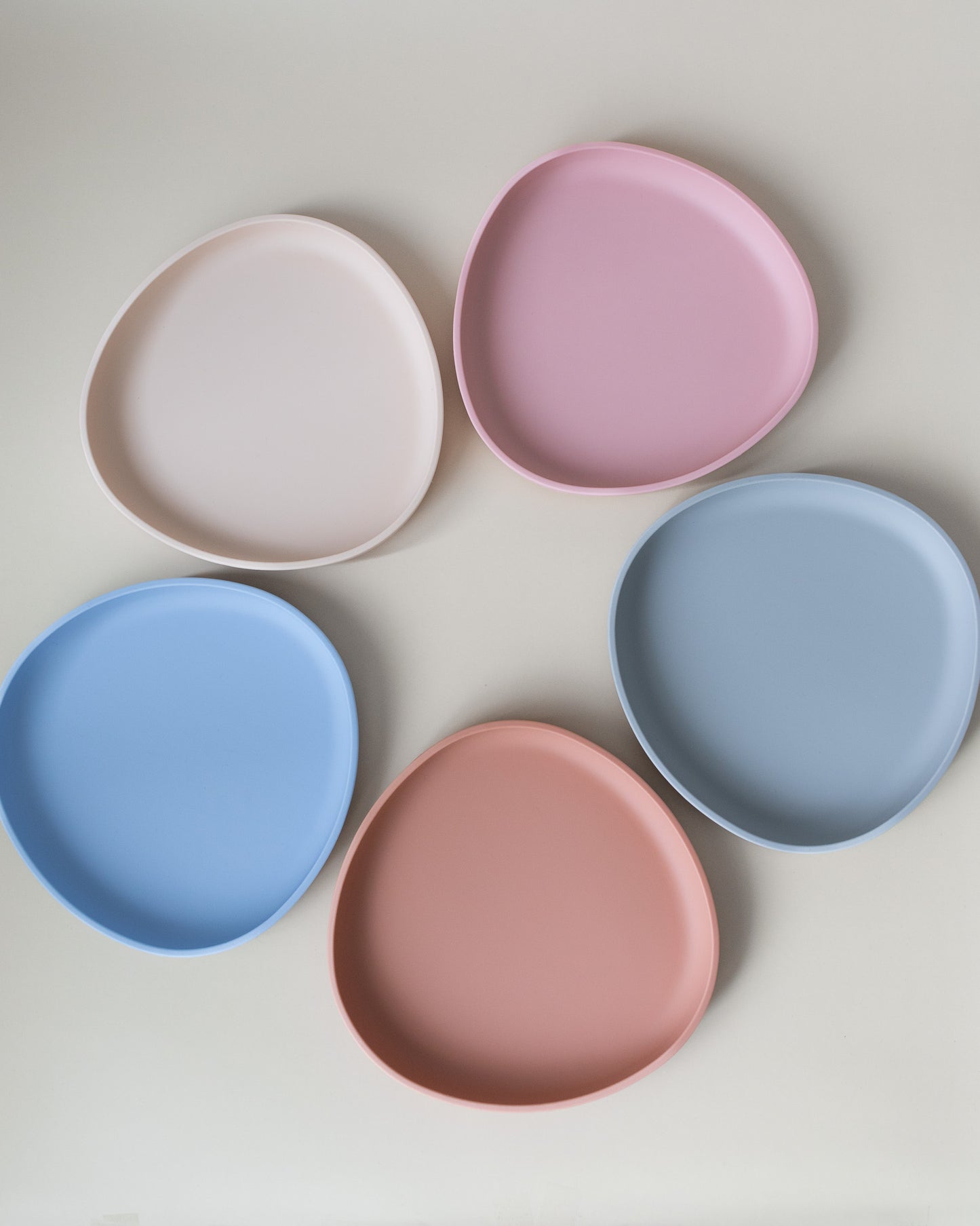 Children's plate in silicone - Oat Beige