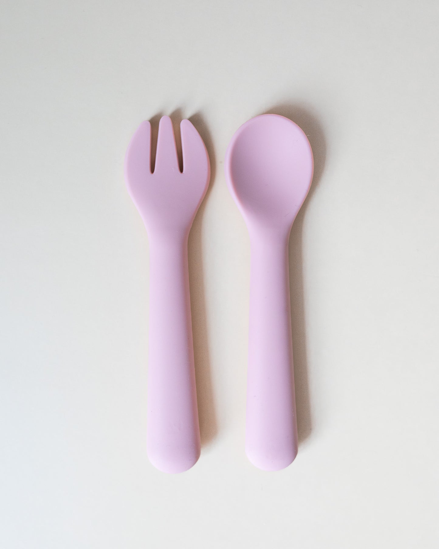 Spoon & Fork in silicone - Rose