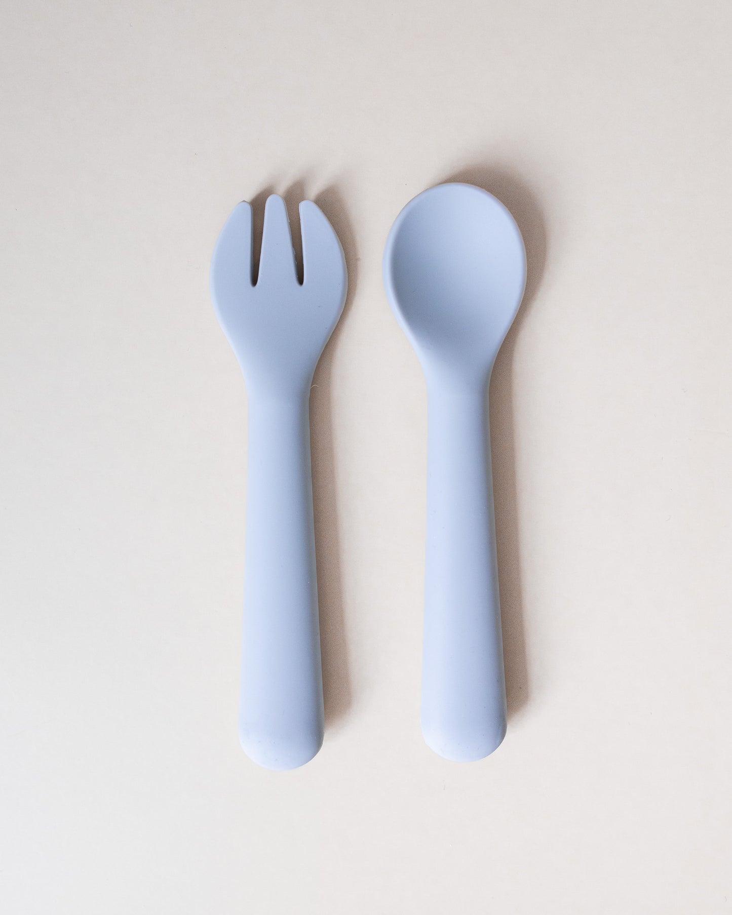 Silicone Spoon & Fork - Cloud Grey