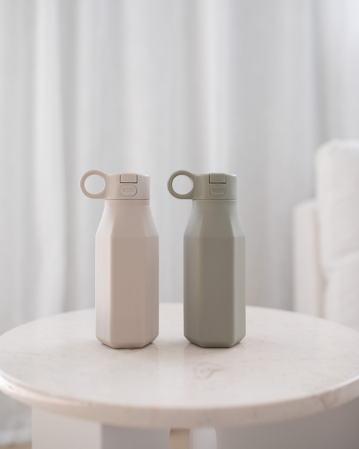 Silicone water bottle - Sage Green