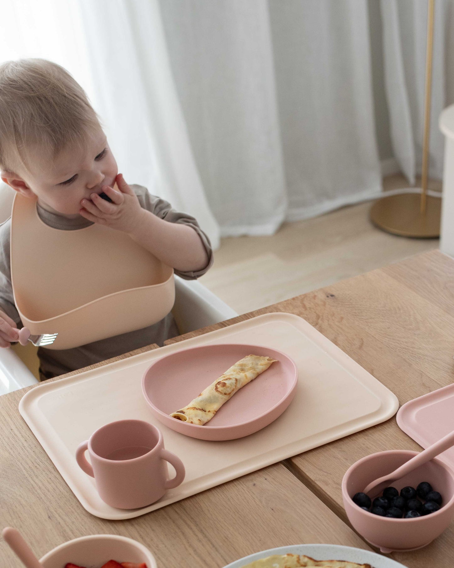 Silicone bib - Oat Beige