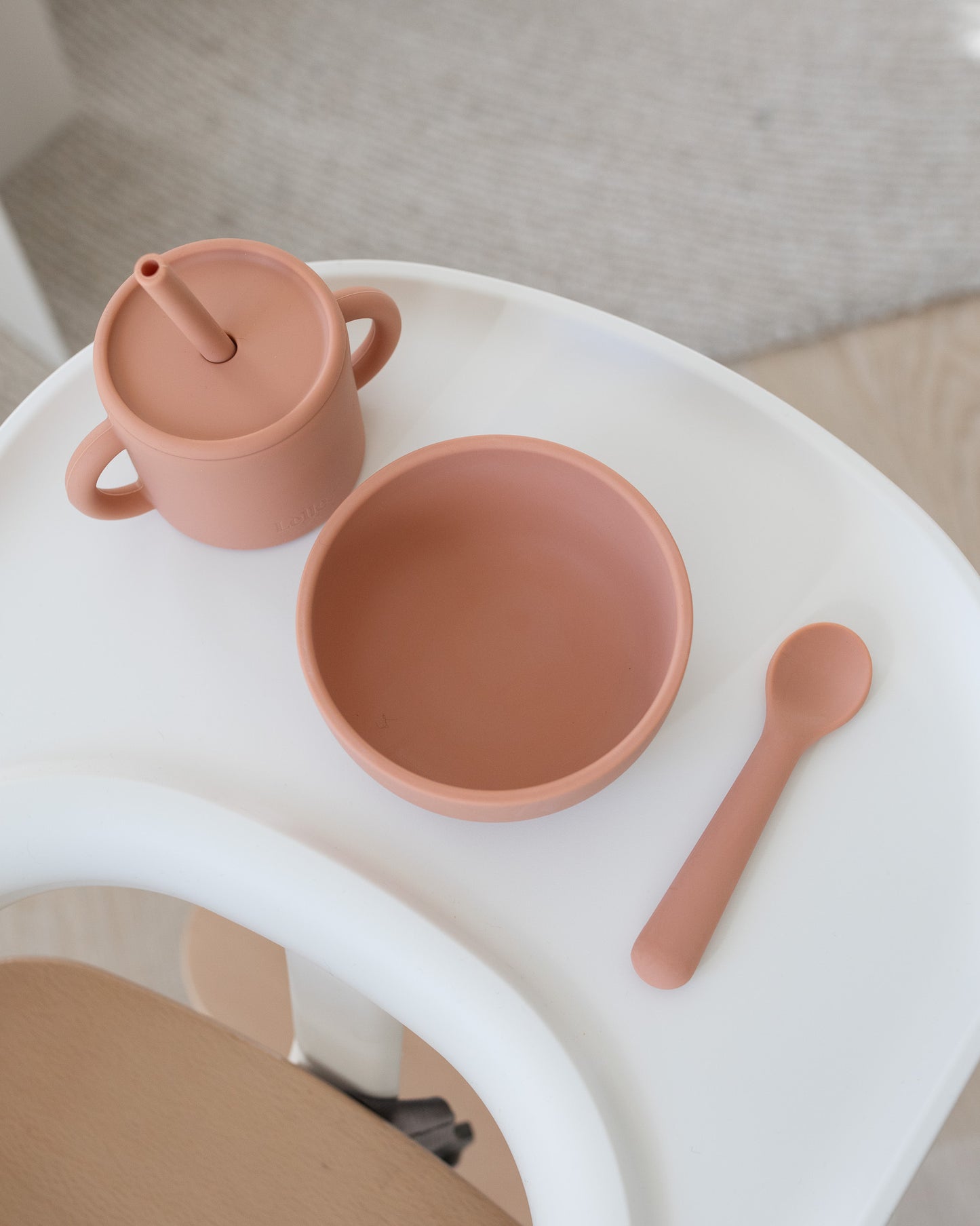 Silicone bowl with lid - Terracotta
