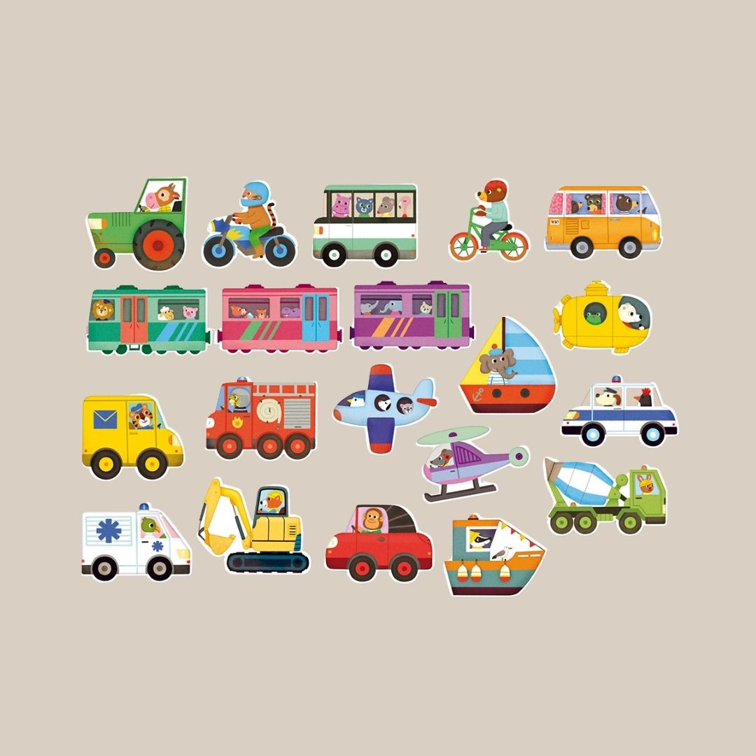 Magnetiska fordon i trä - 20 delar