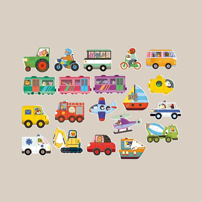 Magnetiska fordon i trä - 20 delar